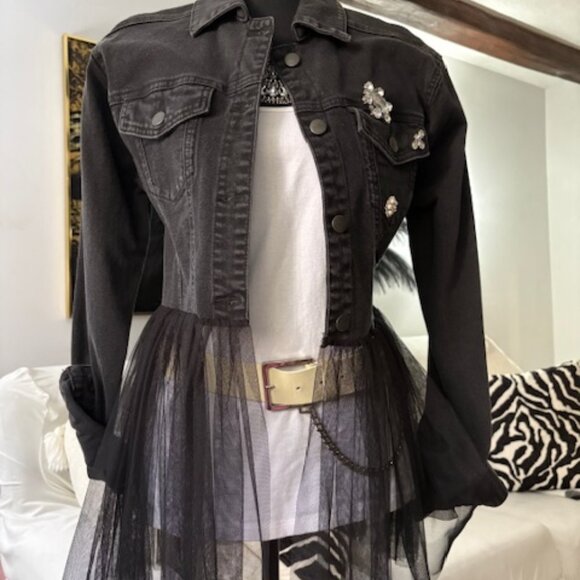 Zara Denim & Tulle jacket - Picture 1 of 4